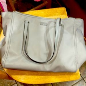 kate spade Light Gray Leather Laptop Tote